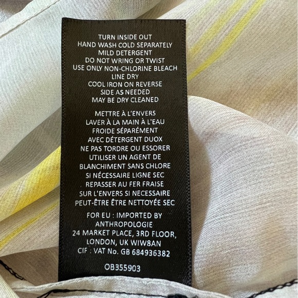 Anthropologie Maeve Splashed Embroidered Peasant Top, Size 0 - Picture 9 of 12